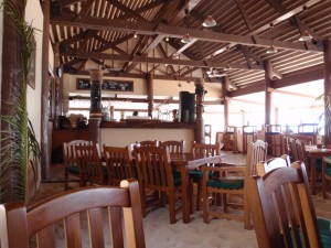 Dining area and bar Dining area and bar